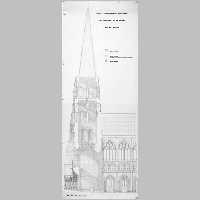 Coupe longitudinale restituee du clocher, par Y. Blomme. Photo M. Hermanowicz..jpg